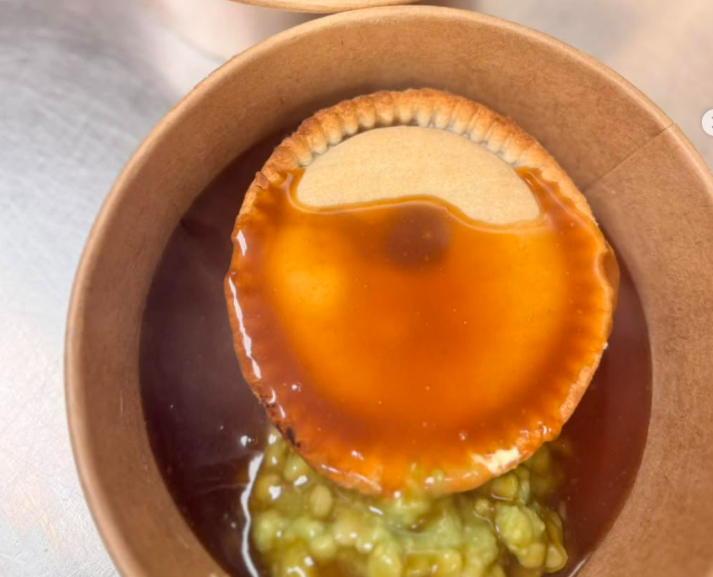 Pie peas and gravy — a Wigan classic at Whittles Bakery