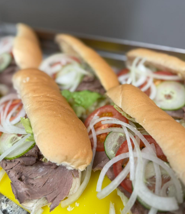 Freshly made sandwiches at Whittles Bakery, Pemberton